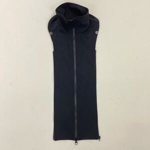 $278 Veronica Beard uptown turtleneck dual zip Dickey Jacket insert Matte Black